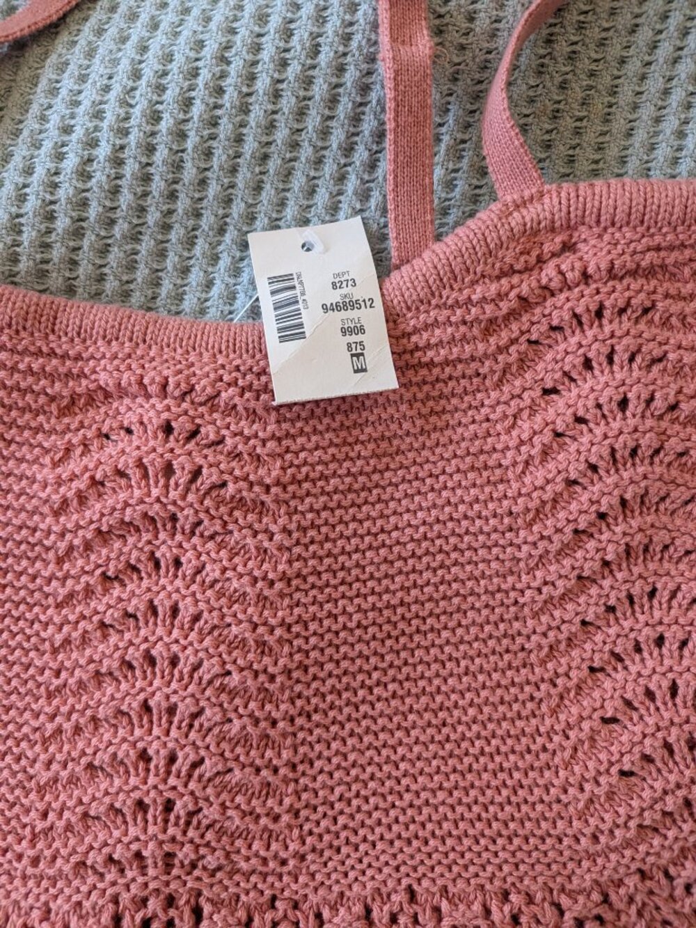 Aeropostale Knit Cami  Crochet-"Coquette"- Rose - Size M - NWT - Picture 2 of 5